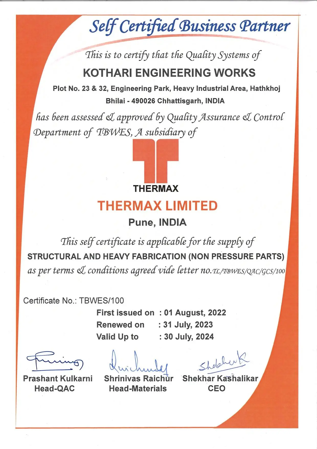 Certificate 3